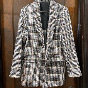 Old Navy houndstooth stitched blazer
